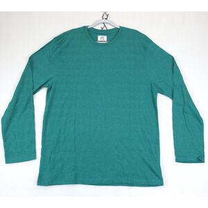PX Devin‎ Textured Long Sleeve T Shirt Crew Neck Men XXL Stretch Green Classic
